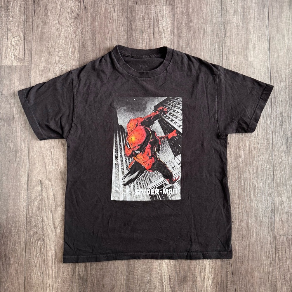 Spiderman Graphic Tee Black Size L